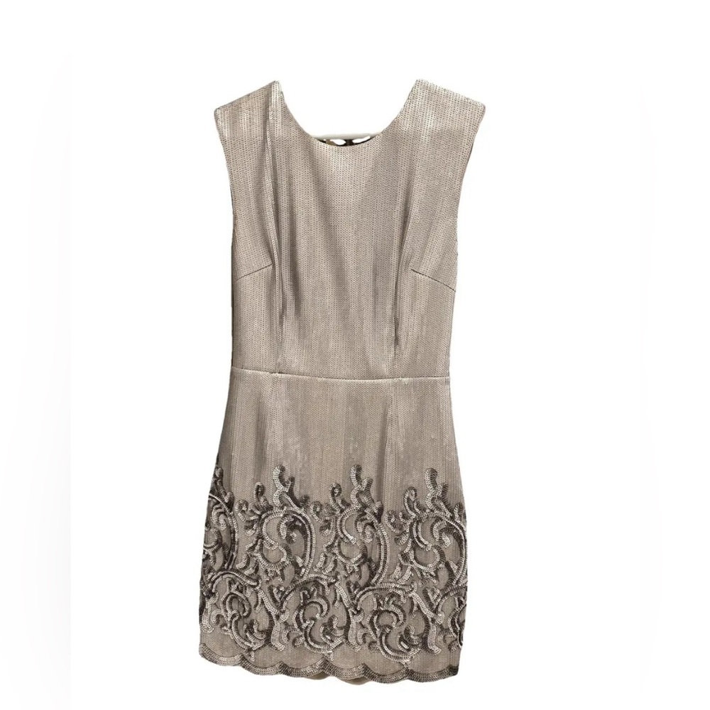 silver sequin mini dress